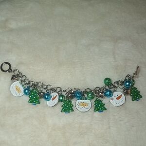 Festive Charm Bracelet with Holiday Motifs